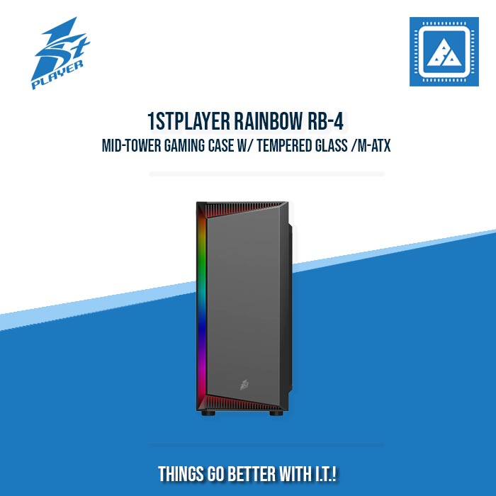 1STPLAYER RAINBOW RB-4 MID-TOWER GAMING CASE W/ TEMPERED GLASS /M-ATX 1STPLAYER RAINBOW RB-4 MID-TOWER GAMING CASE W/ TEMPERED GLASS /M-ATX